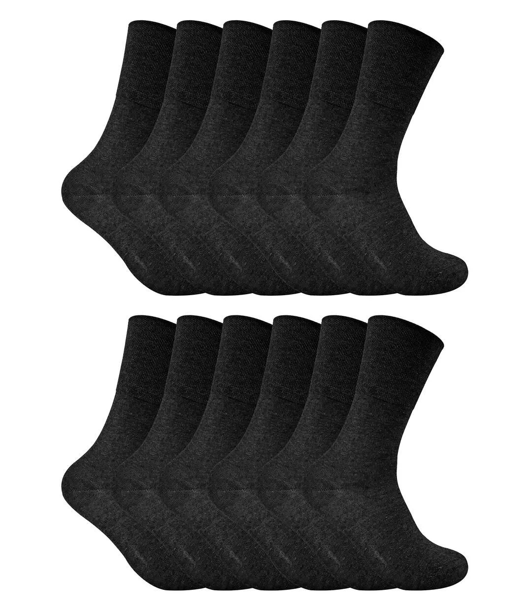 12 Pack Ladies Non Elastic Thermal Diabetic Socks | Sock Snob | Women Soft Top Socks for Poor Circulation