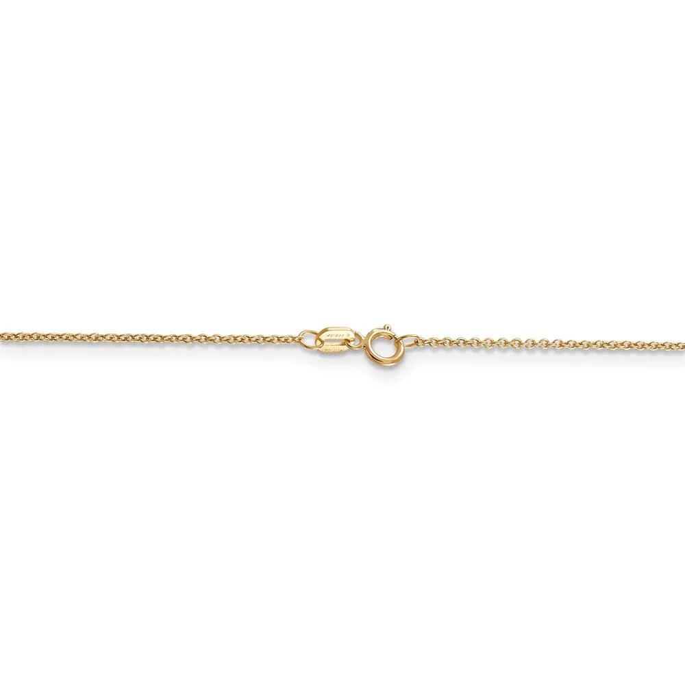 14k Yellow Gold & CZ Wedding Rings (11mm) Necklace