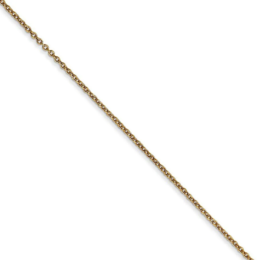 14k Yellow Gold Medium Script Initial I Necklace