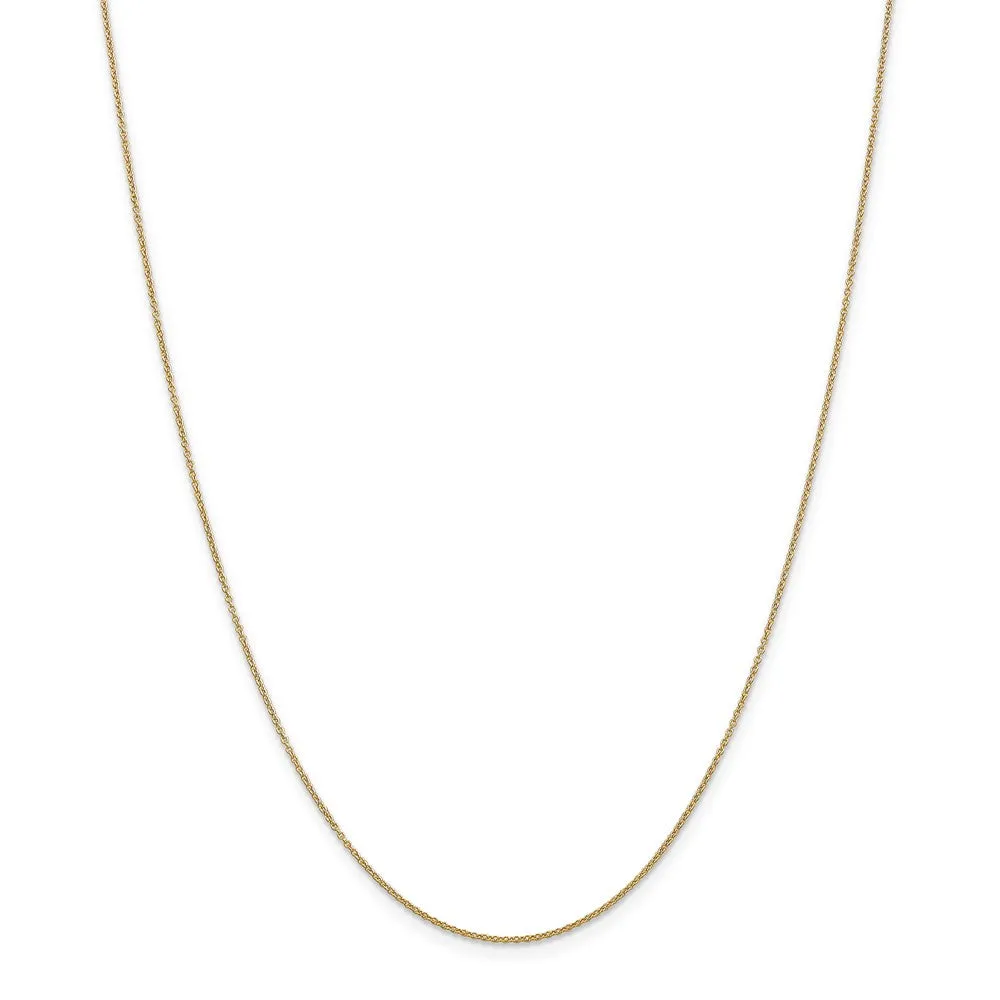 14k Yellow Gold Medium Script Initial I Necklace