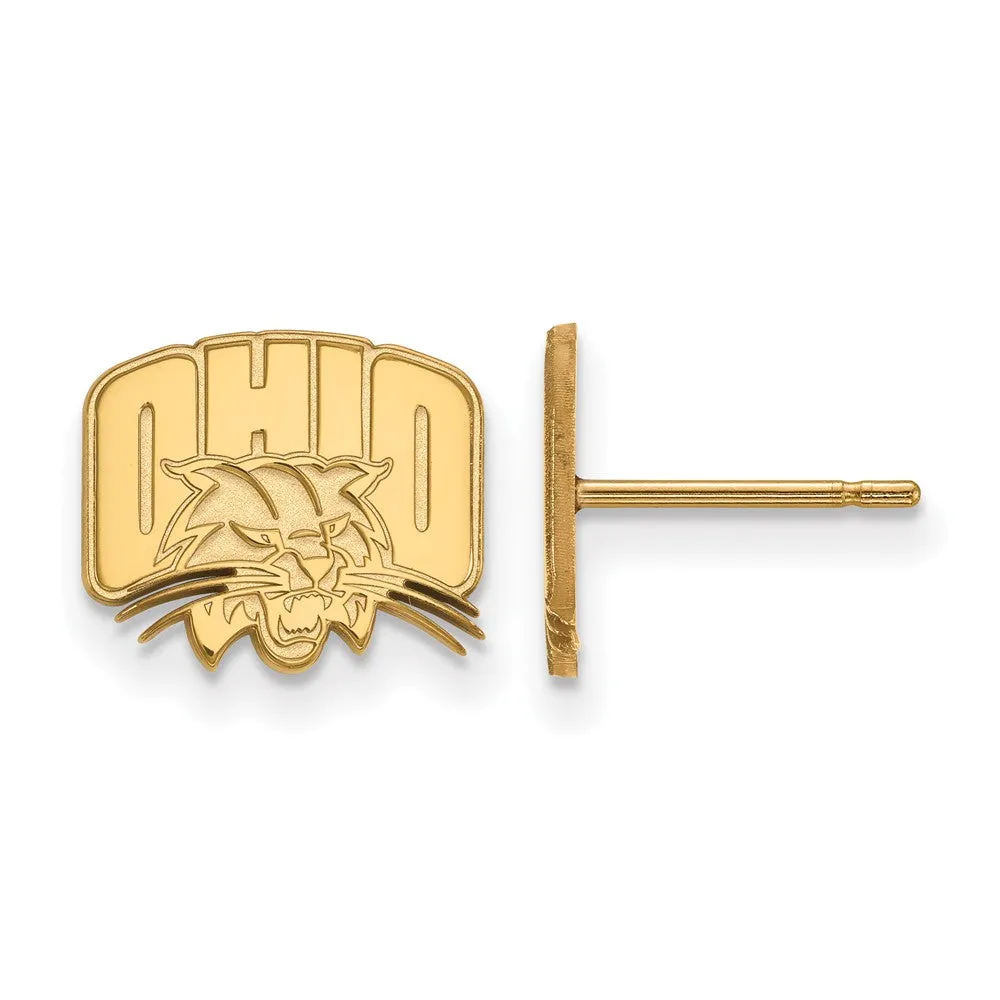 14k Yellow Gold Ohio University XS (Tiny) Logo Post Earrings