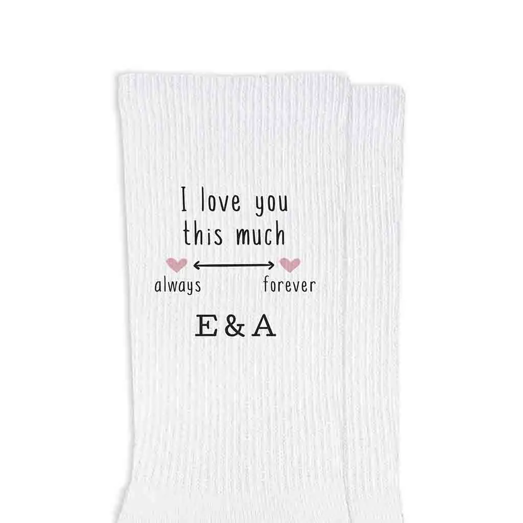 2 Year Anniversary Gift Wife, Personalized Cotton Socks