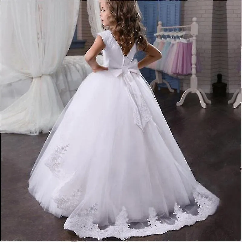 2023 Summer Girls Dress Long Bridesmaid Kids Dresses For Girls Children Princess Dress Party Wedding Dress 3 10 14 Years Vestido