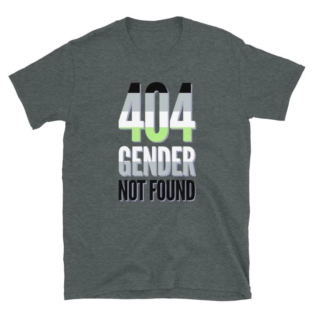 404 Gender Not Found Agender Pride Short-Sleeve Unisex T-Shirt