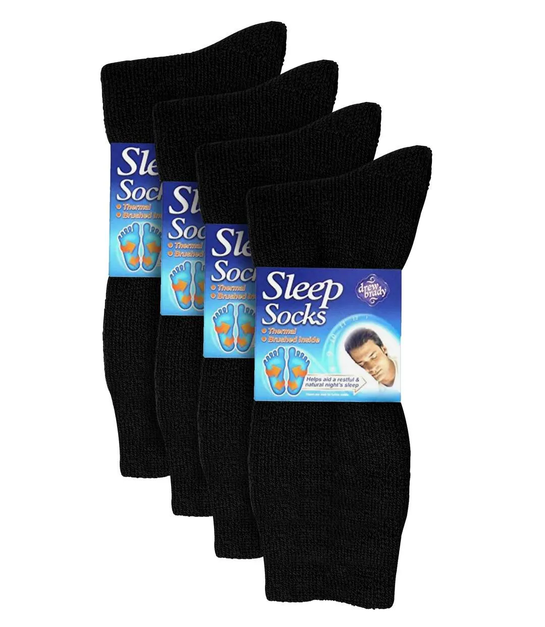 8 Pack Mens Thermal Sleep Socks | Soft & Comfortable Warm Bed Socks for Men | Size 6-11