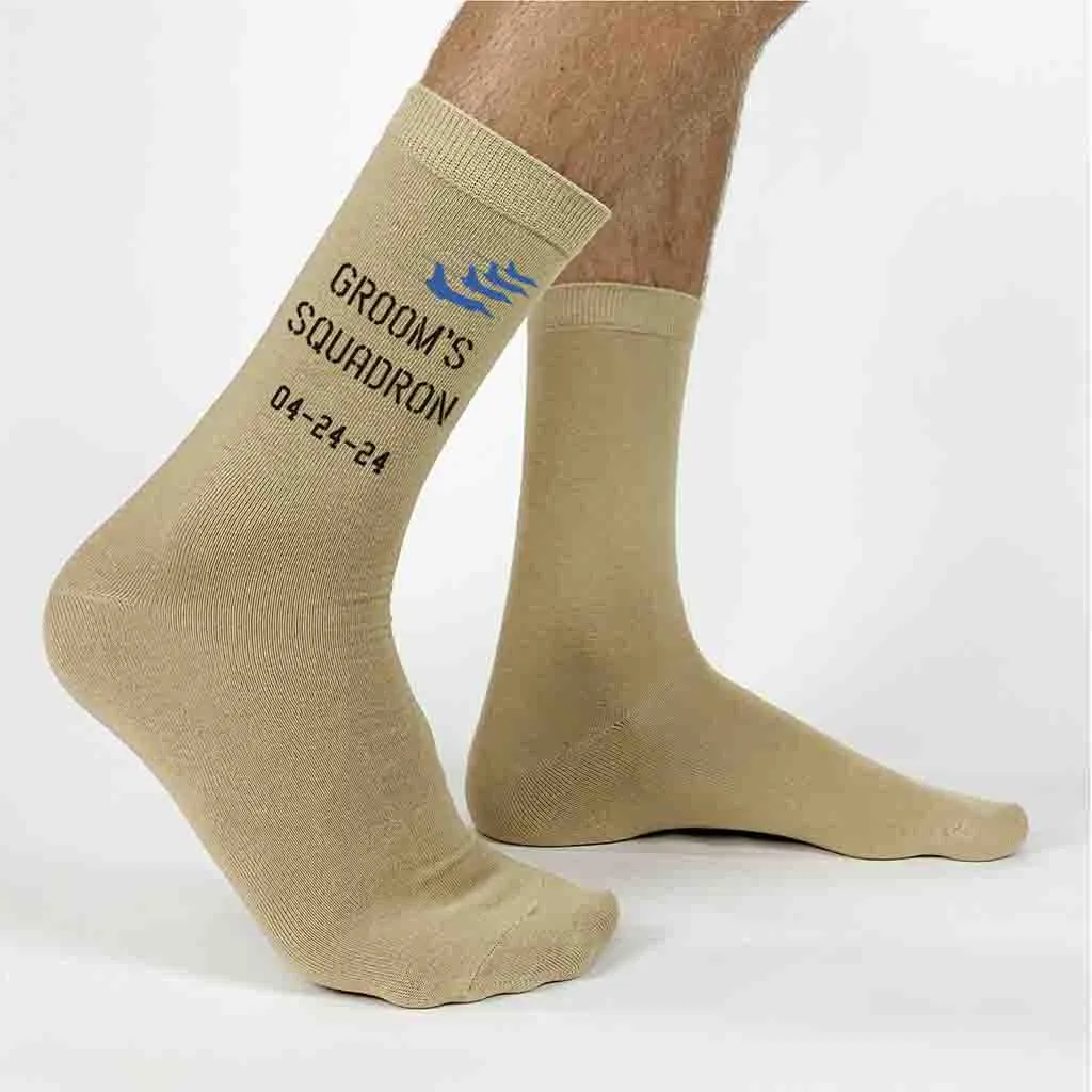 Air Force Groom – Custom Wedding Socks for Squadron