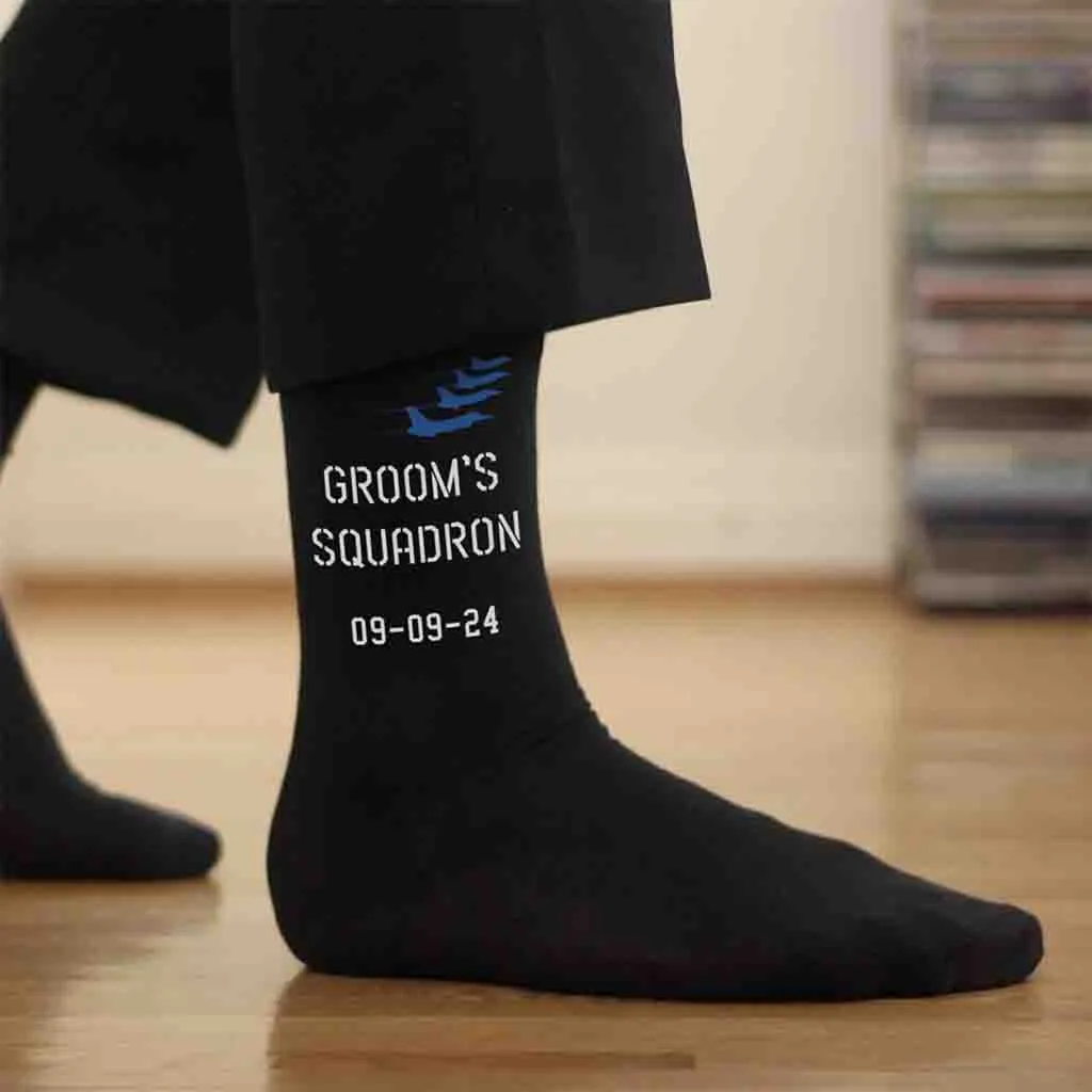 Air Force Groom – Custom Wedding Socks for Squadron