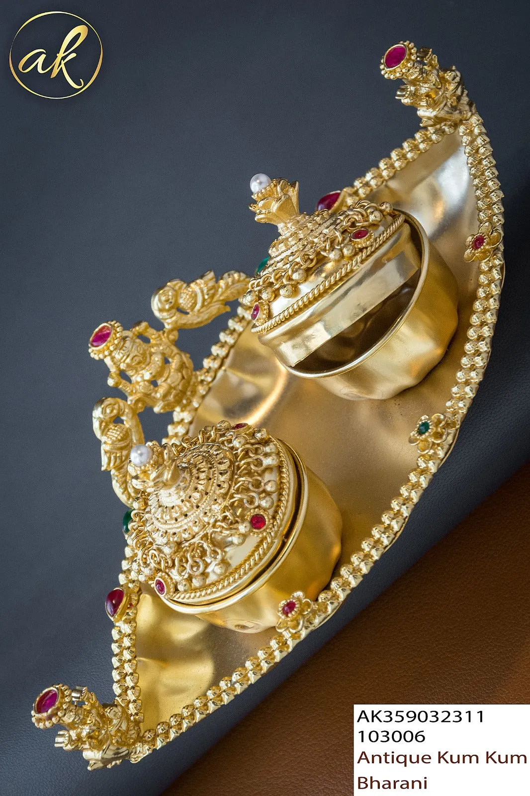 Aishwarya, Thali-LR001KMP in Antique Gold Finish