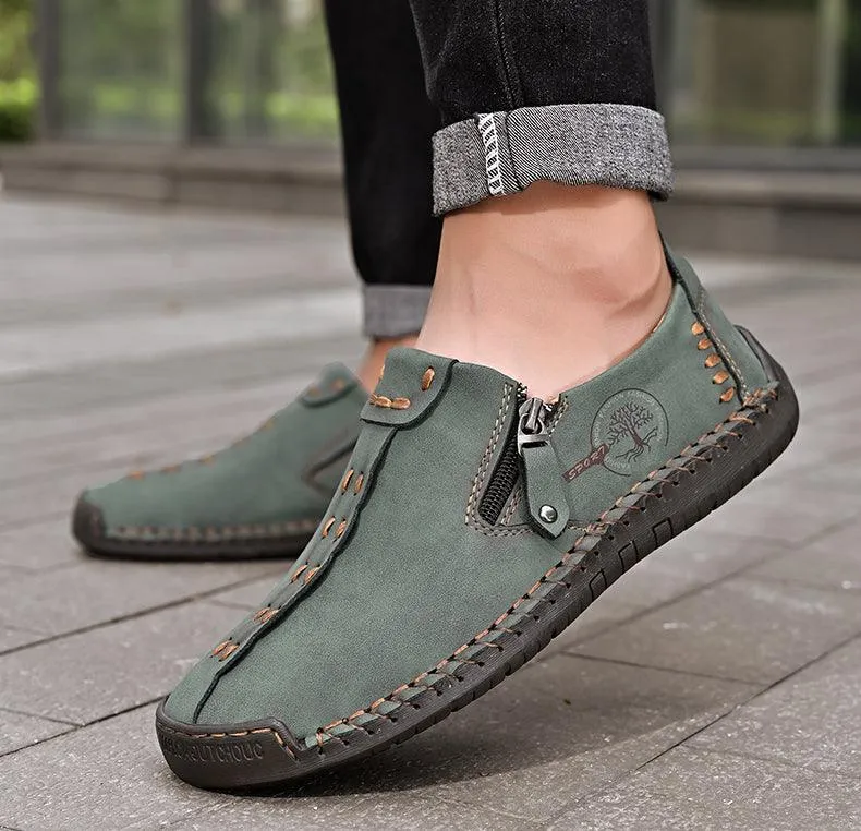 Alcot - Zip-Up Casual Leather Shoes