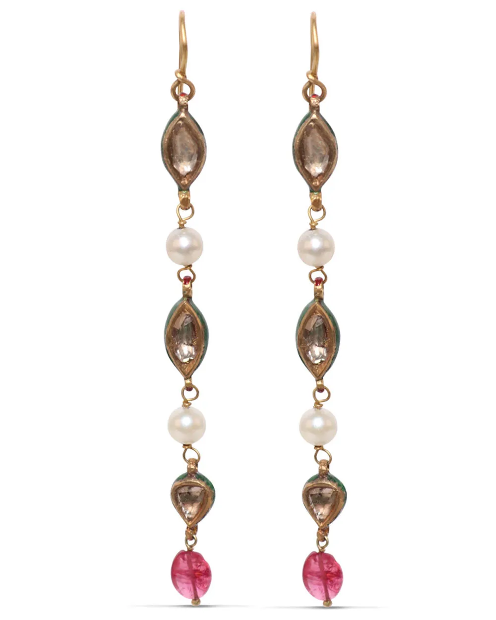 Antique Diamond and Ruby Earrings