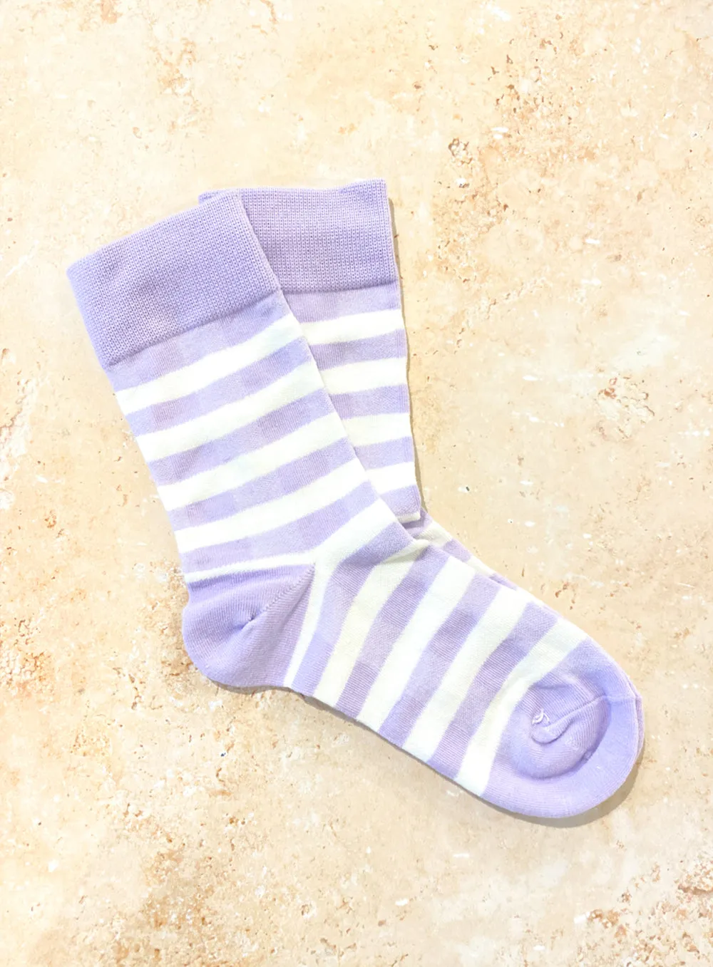 Ari Stripe Socks-LILAC