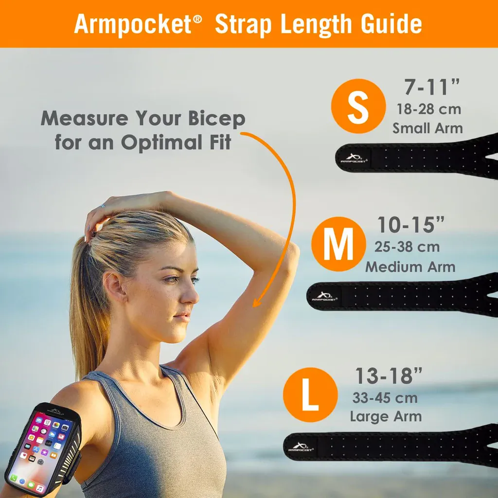 Armpocket Racer, Slim Armband for iPhone SE /8/7/6, Galaxy S7 & more