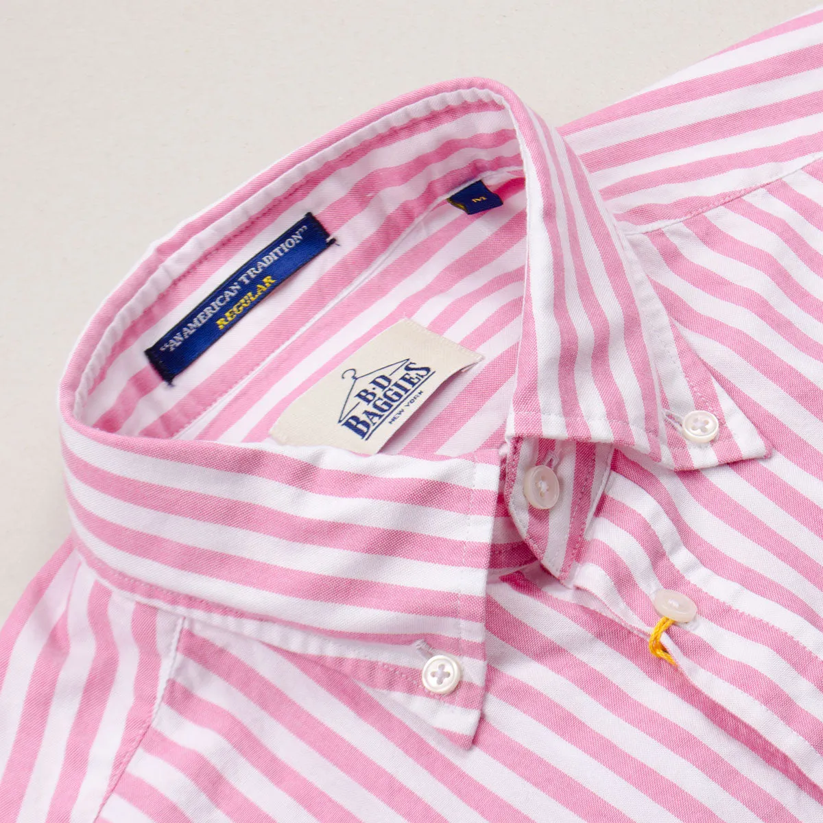 BD Baggies - Bradfort BD Shirt With Pocket - Pink Stripes