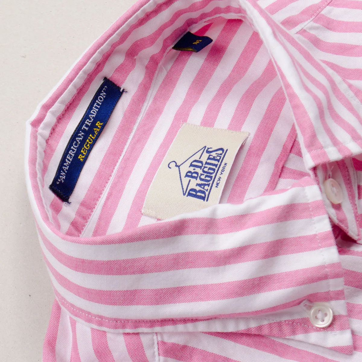 BD Baggies - Bradfort BD Shirt With Pocket - Pink Stripes