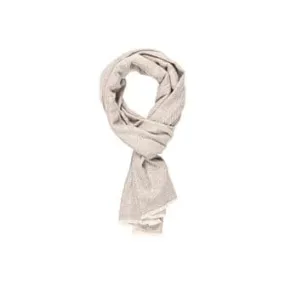 Beige and Ecru wool and cashmere scarf