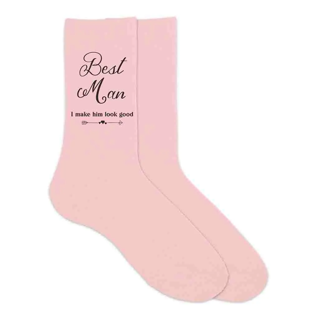 Best Man Wedding Socks with Hilarious Saying