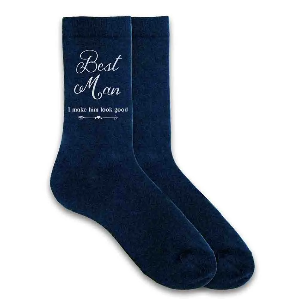 Best Man Wedding Socks with Hilarious Saying