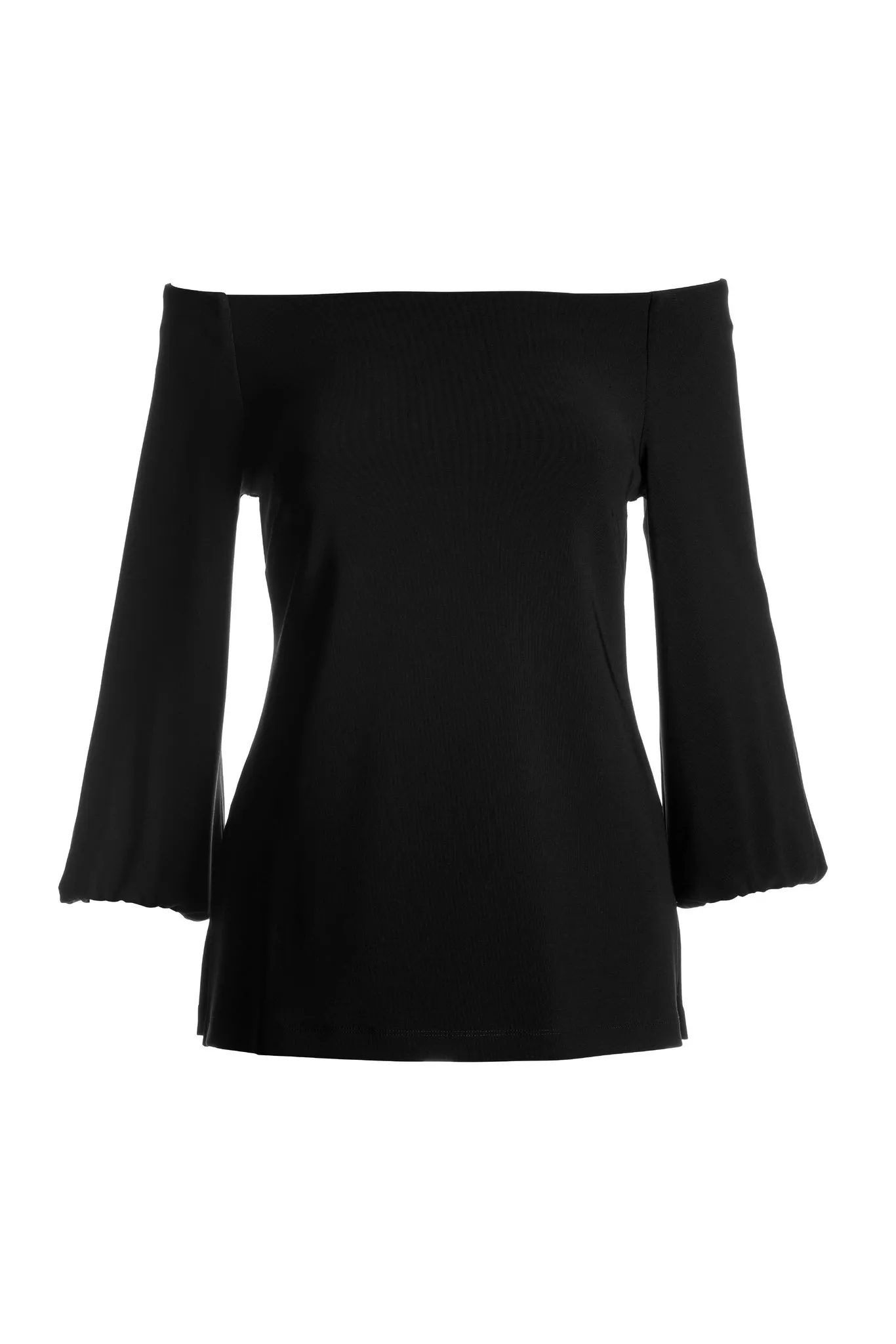 Beyond Travel Off The Shoulder Top Jet Black