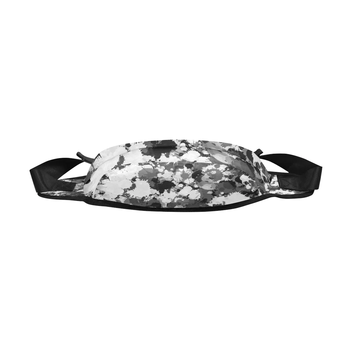 Black and White Paint Splatter Fanny Pack