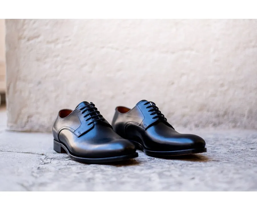 Black Leather Derby Shoes - PENFORD