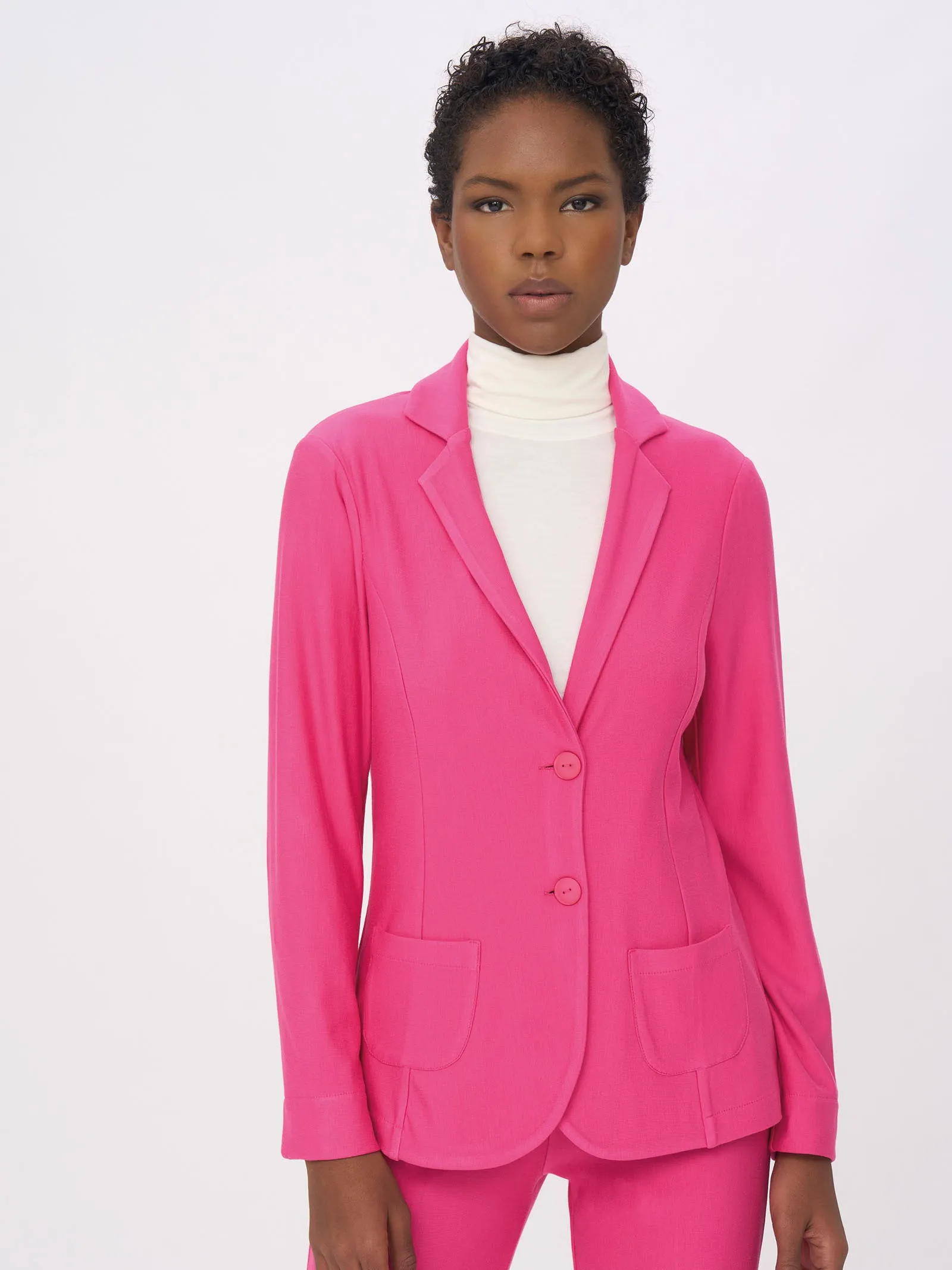 Blazer in Eco Techno Fleece - Fuchsia Purple