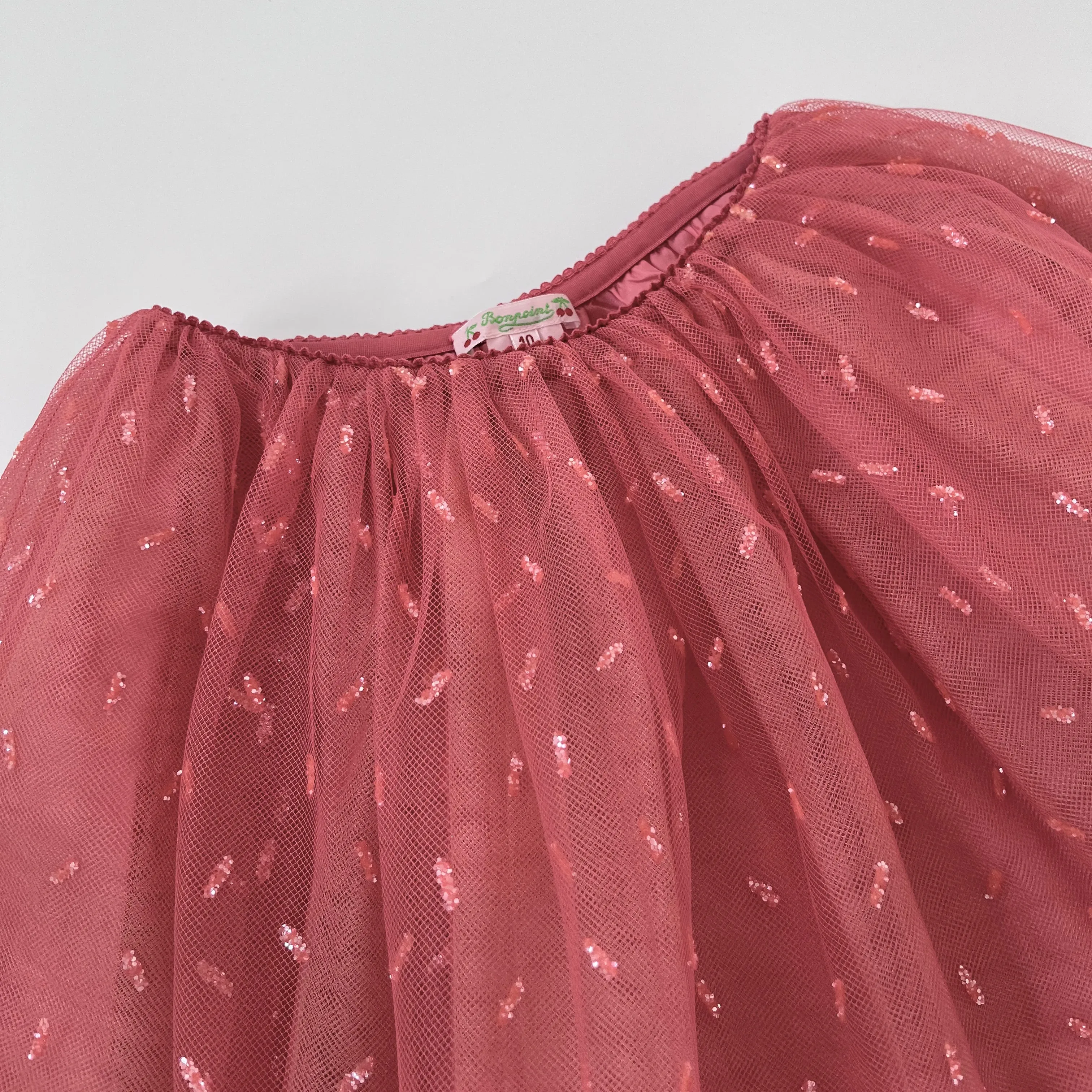 Bonpoint Pink Sparkle Tulle Skirt: 10 Years