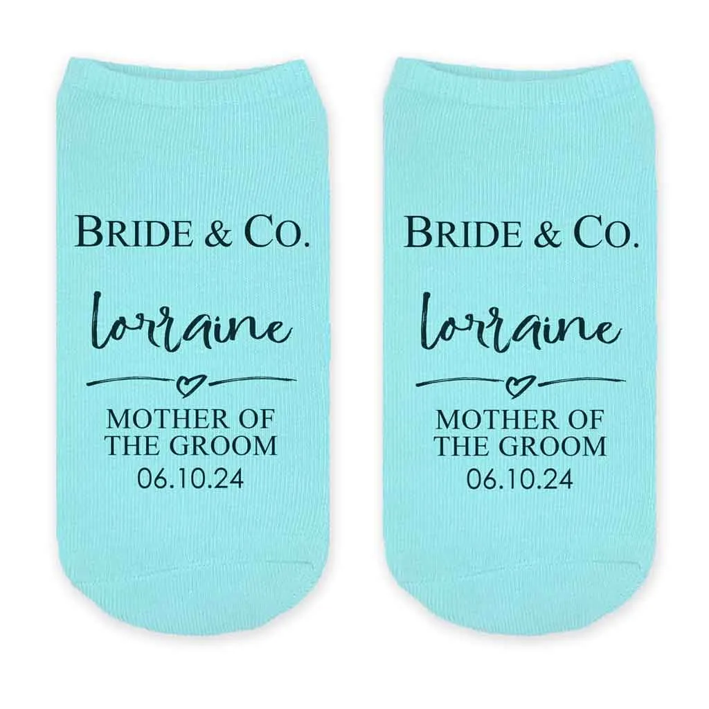 Bridal Party Wedding Socks | Something Blue for the Bride | Custom Socks