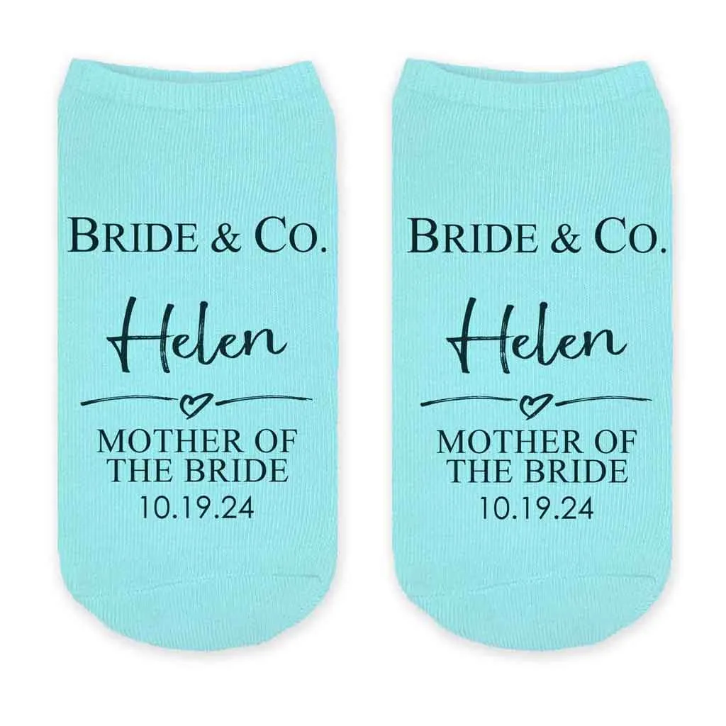 Bridal Party Wedding Socks | Something Blue for the Bride | Custom Socks