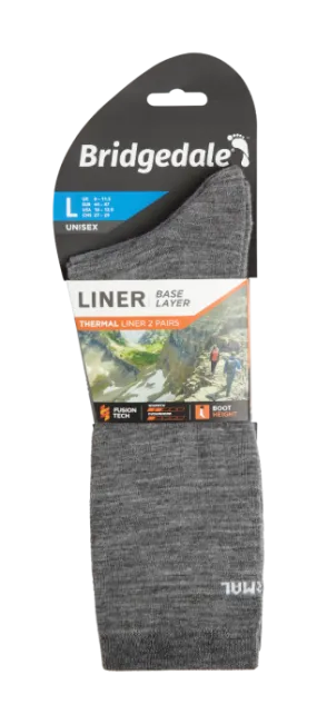 Bridgedale Thermal Liner Socks - 2 Pack