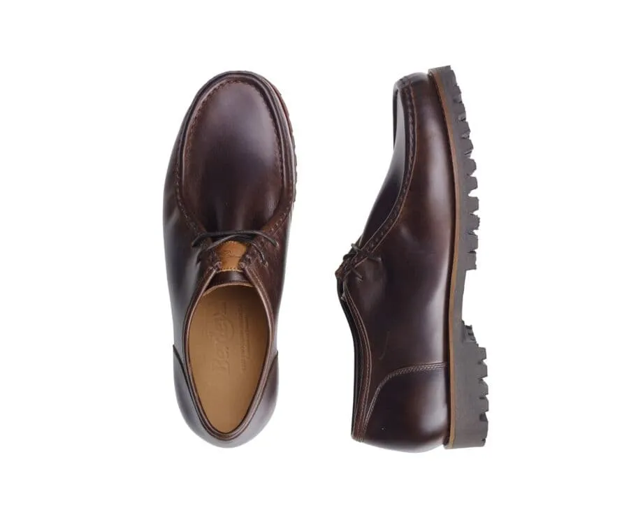 Brown Derby Shoes - Rubber outsole - COLNEY GOMME