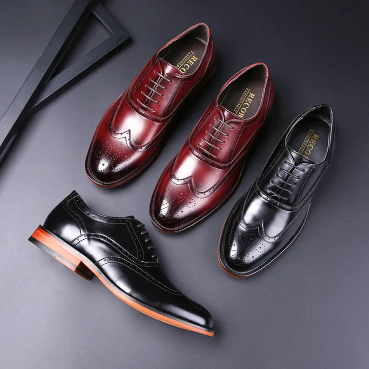 carved brogue men's shoes