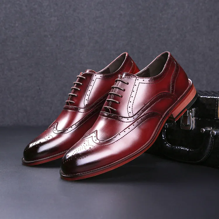 carved brogue men's shoes