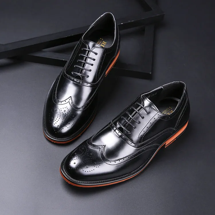 carved brogue men's shoes