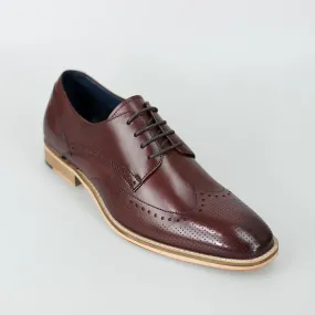 Cavani Rome Wine Signature Leather Shoes