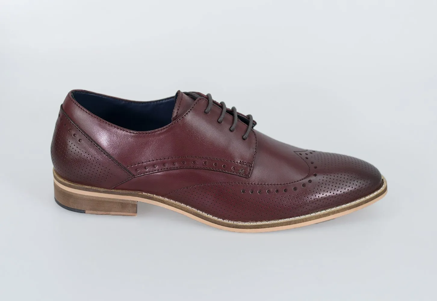 Cavani Rome Wine Signature Leather Shoes