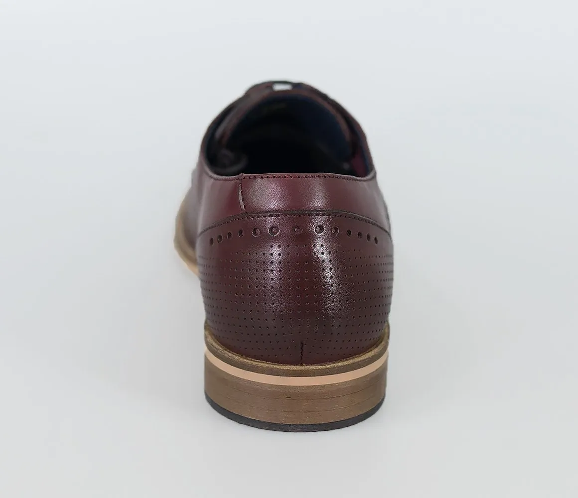 Cavani Rome Wine Signature Leather Shoes