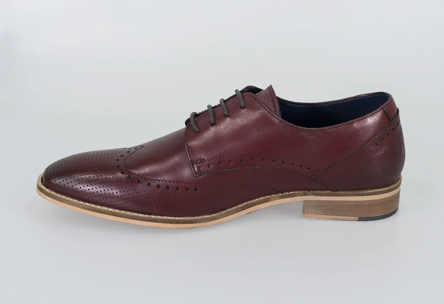 Cavani Rome Wine Signature Leather Shoes