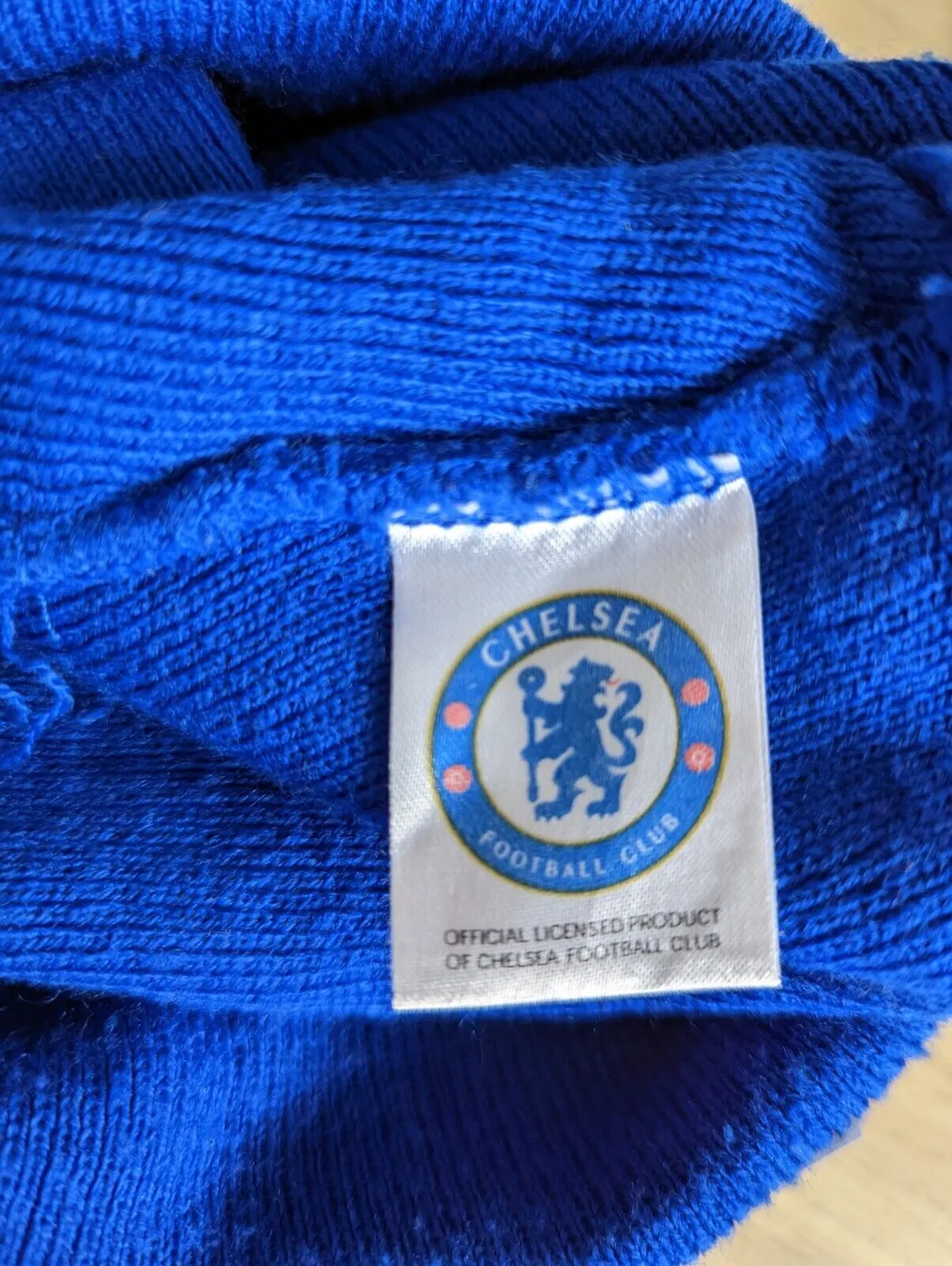 Chelsea FC Royal Blue Knitted Winter Hat Football Club Badge Official - Pepper Tree London