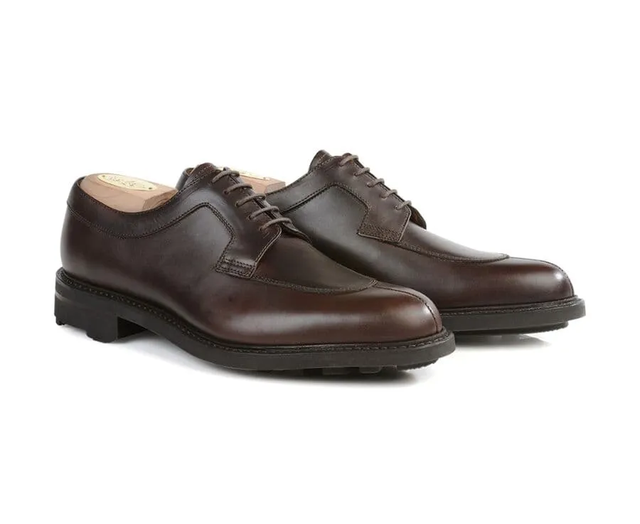 Chocolate Derby Shoes - Rubber outsole - KENT GOMME COUNTRY