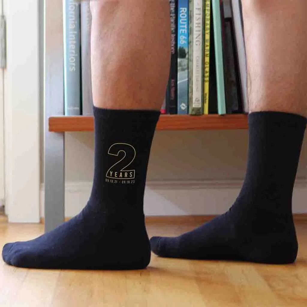 Cotton Anniversary Socks, Personalized Gift for Husband - Shop Now!