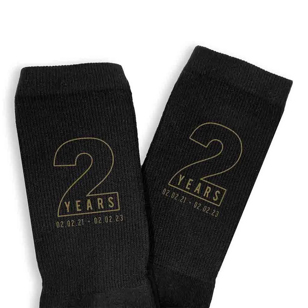 Cotton Anniversary Socks, Personalized Gift for Husband - Shop Now!