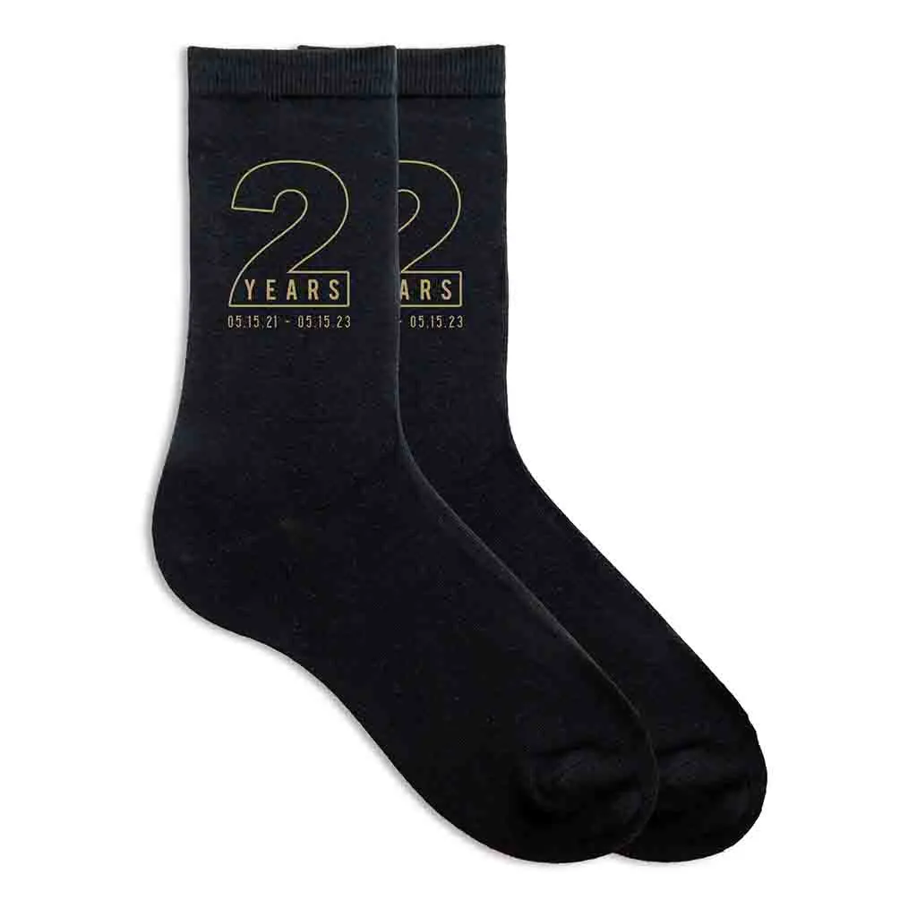 Cotton Anniversary Socks, Personalized Gift for Husband - Shop Now!