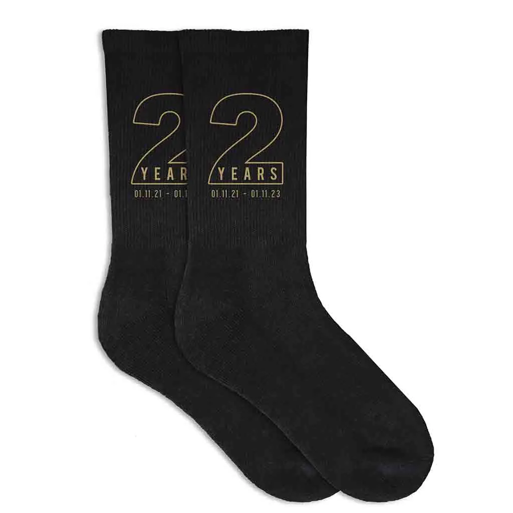 Cotton Anniversary Socks, Personalized Gift for Husband - Shop Now!