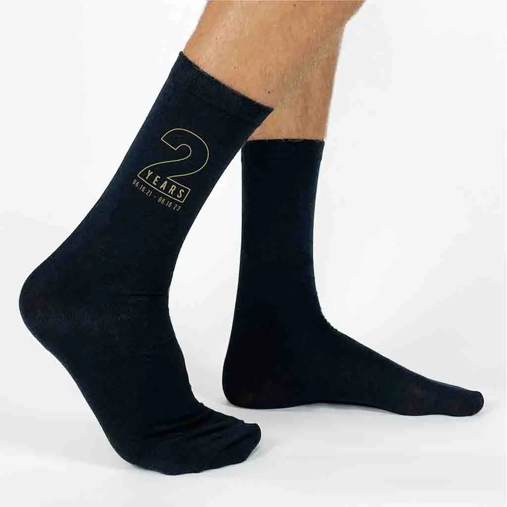 Cotton Anniversary Socks, Personalized Gift for Husband - Shop Now!