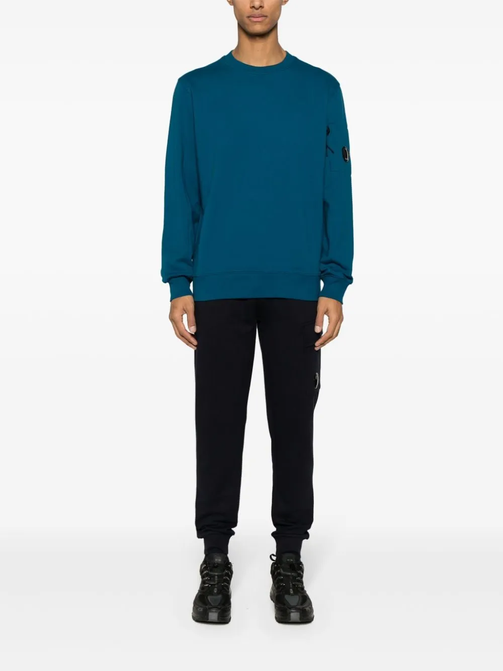 CP Company Sweat Diagonal raised fleece Ink Blue