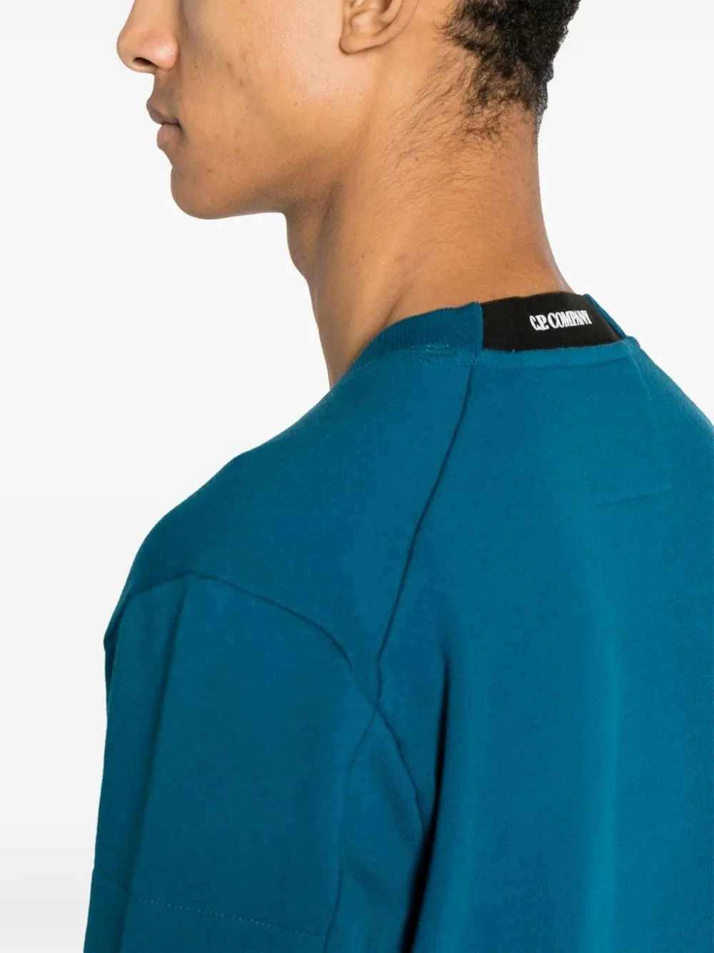 CP Company Sweat Diagonal raised fleece Ink Blue