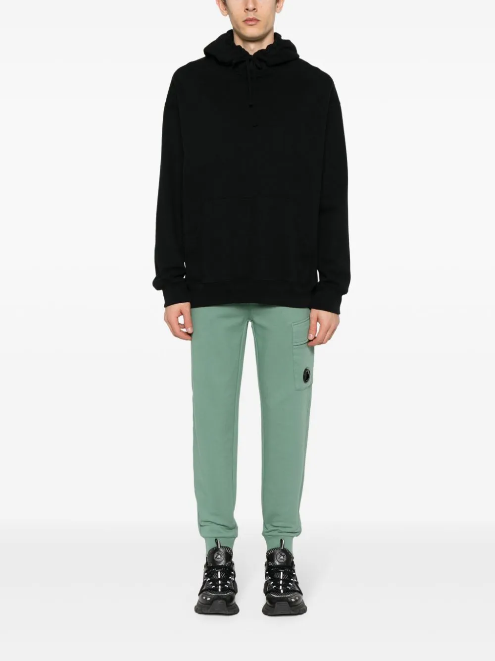 CP Company- Pantalon jogging  Diagonal Raised Fleece Green bay