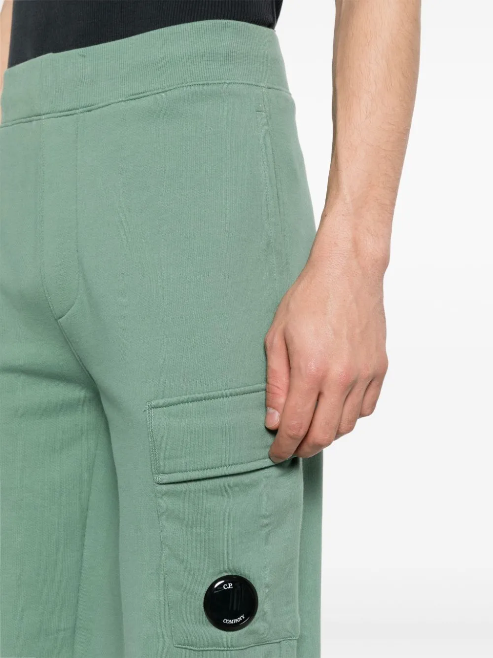 CP Company- Pantalon jogging  Diagonal Raised Fleece Green bay