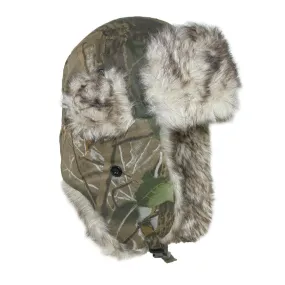 CTM Men's Camo Winter Aviator Hat with Ear Flaps