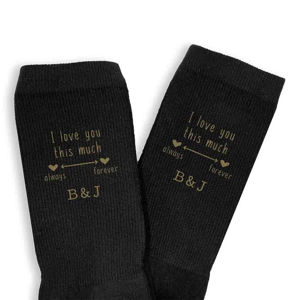 Custom Cotton Socks for Husband on 2nd Anniversary